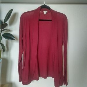 J.Crew Featherweight Open Front Cardigan - M